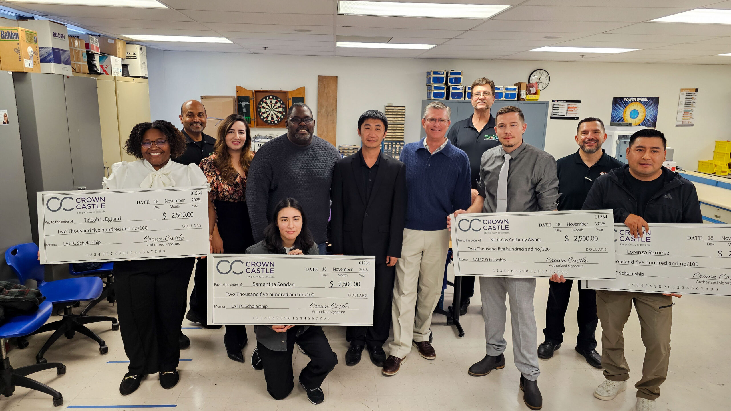 Group photo of Crown Castle Award recipients 2025